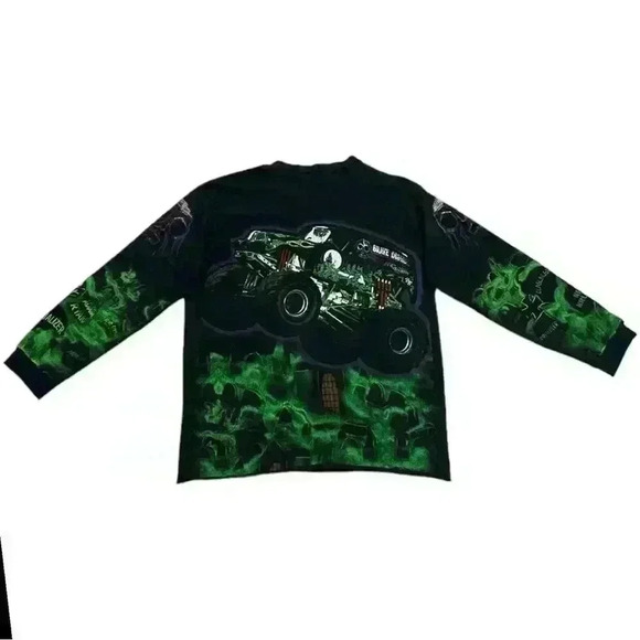 Grave Digger Vintage 1990’s AOP Monster Truck Long Sleeve - Picture 2 of 6